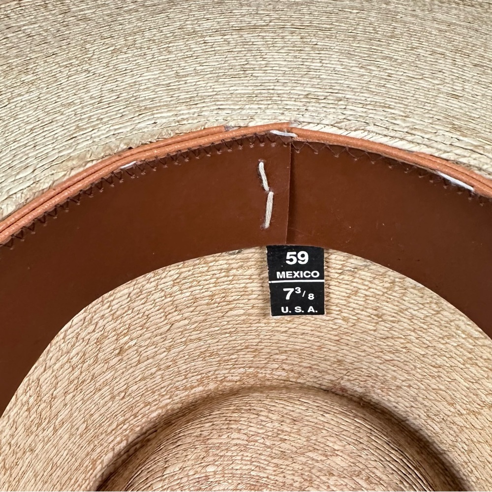 VINTAGE Hand Woven Boho Wide Brim Gaucho Sombrero Hat - Picture 10 of 10